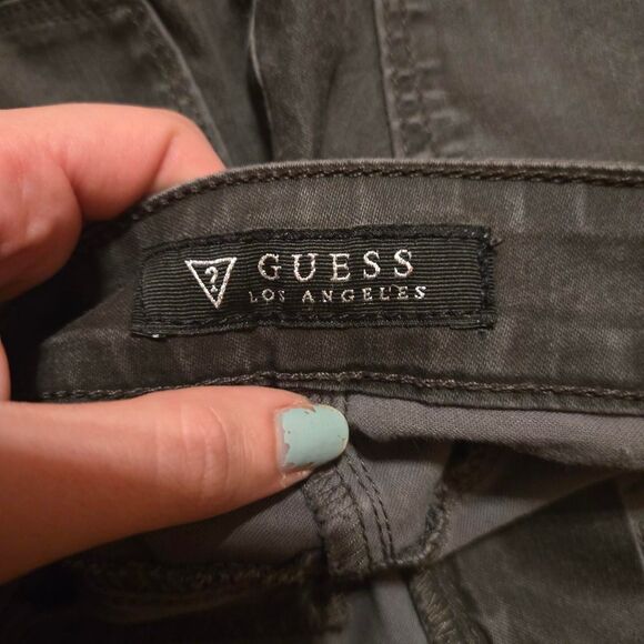 Women's Y2K Guess Black Zipper Bodycon Tight Midi Skirt - Picture 6 of 7